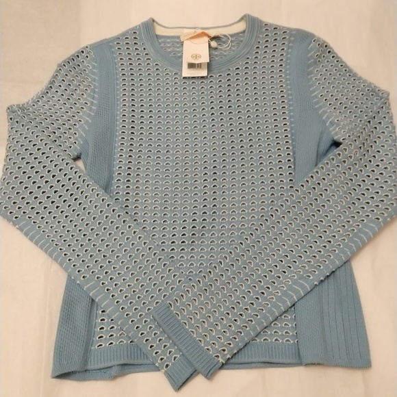 Tory Burch Cutout Stretch-Knit Sweater. - Picture 3 of 6